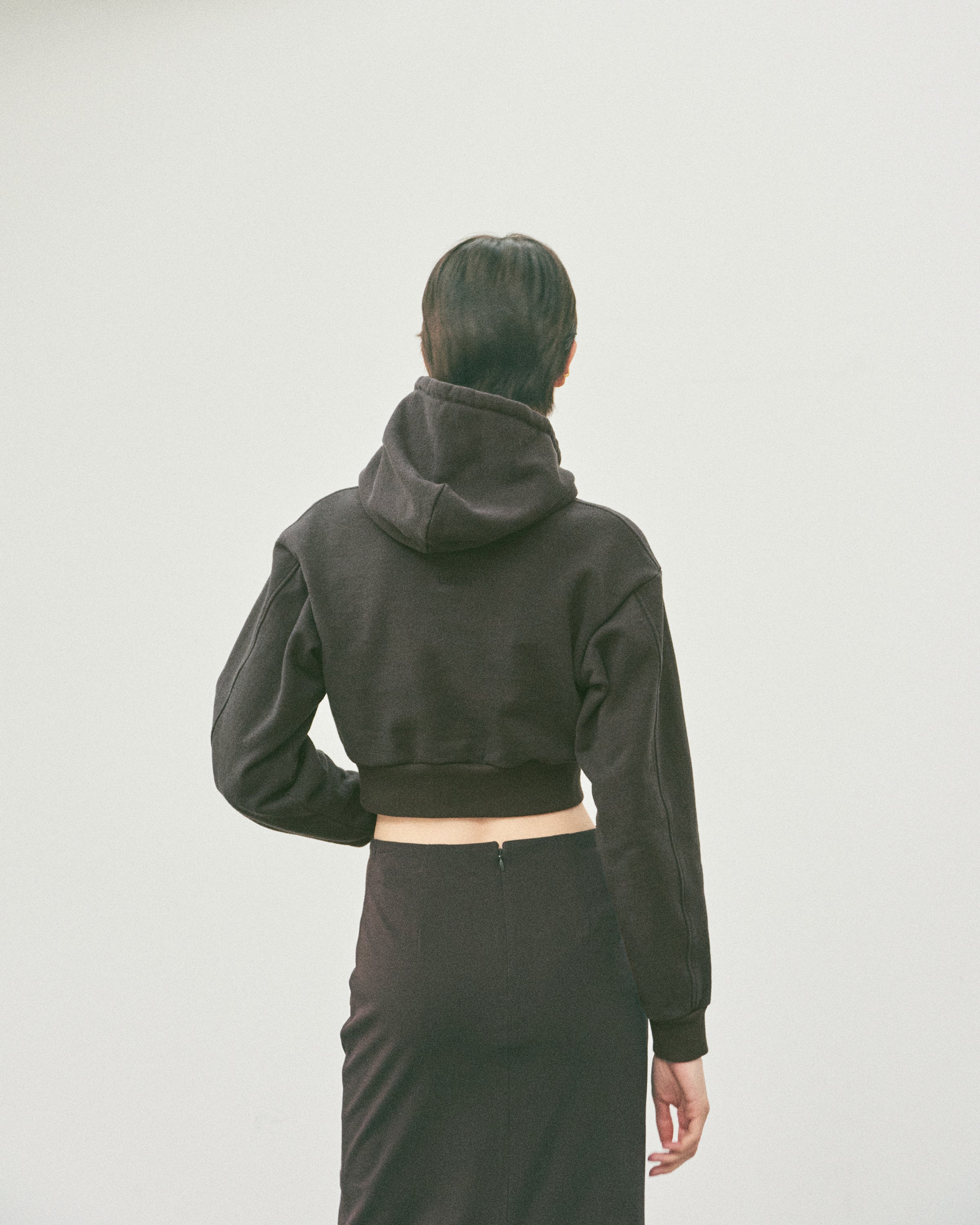 Union Cropped Hoodie BK