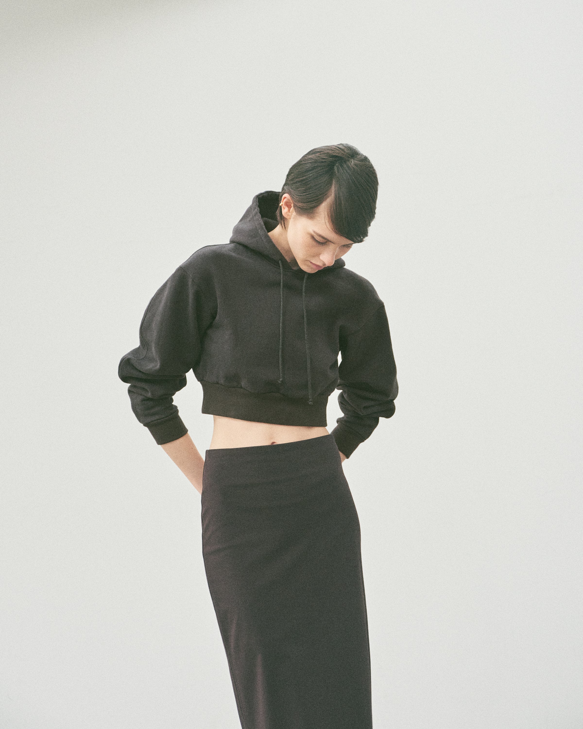 Union Cropped Hoodie BK